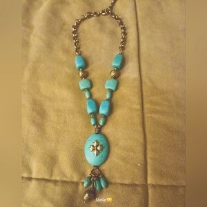 Vintage Faux Turquoise Necklace
